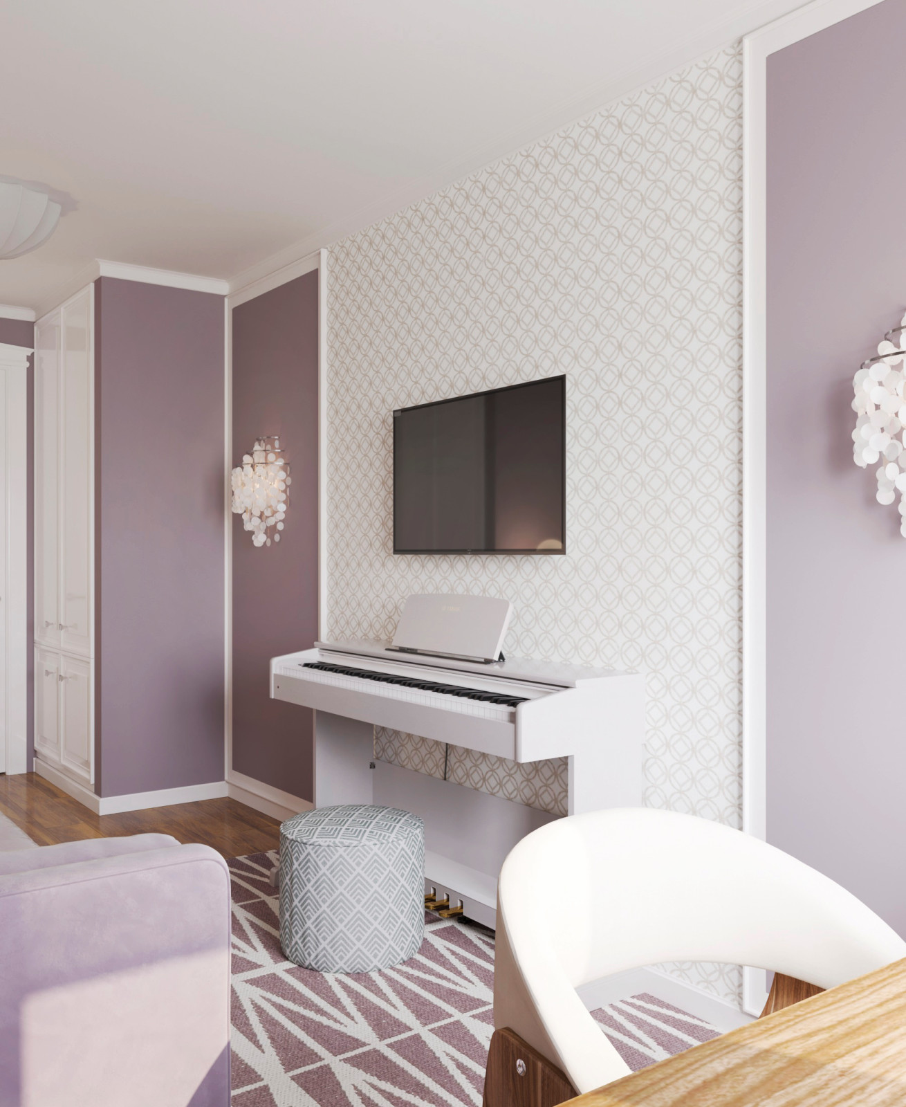 Квартира для молодой мамы и дочки 54 кв.м.