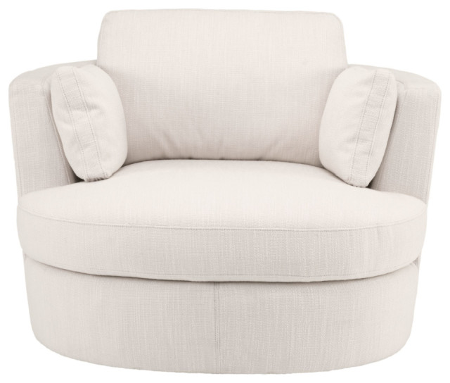 Beige Upholstered Swivel Chair | Eichholtz Clarissa - Transitional - Armchairs And Accent Chairs 