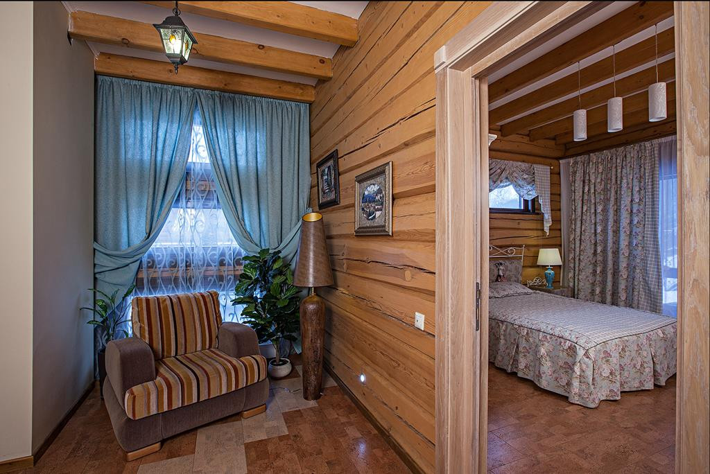 Проект загородного дома из бруса в стиле кантри