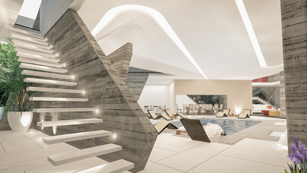 Design ideas for a modern staircase in Miami.