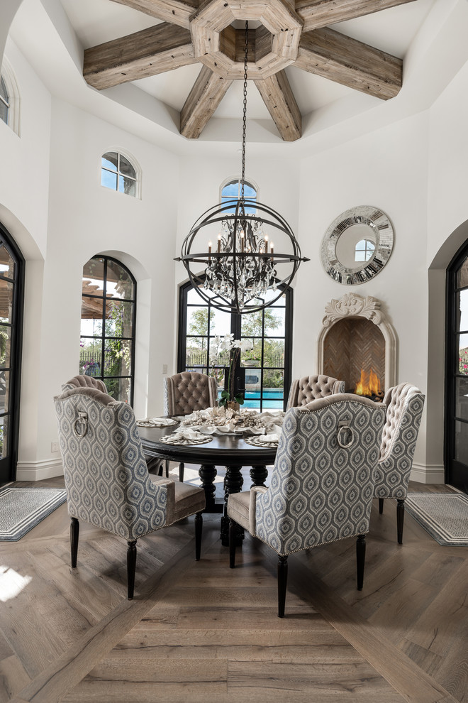 Photo of a large modern separate dining room in Phoenix.