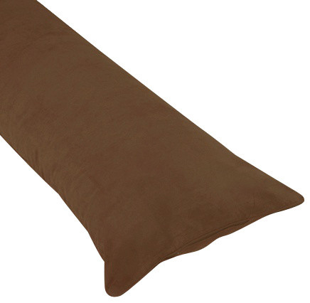Chocolate Microsuede Full Length Body Pillow Cover (Pillow Not Included)