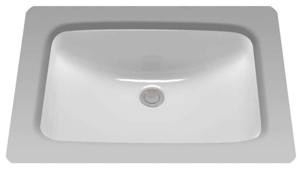 Toto 19 X12 3 8 Rectangular Undermount Bathroom Sink Cotton White Toto 19 X12 3 8 Rectangular Undermount Bathroom Sink Cotton White