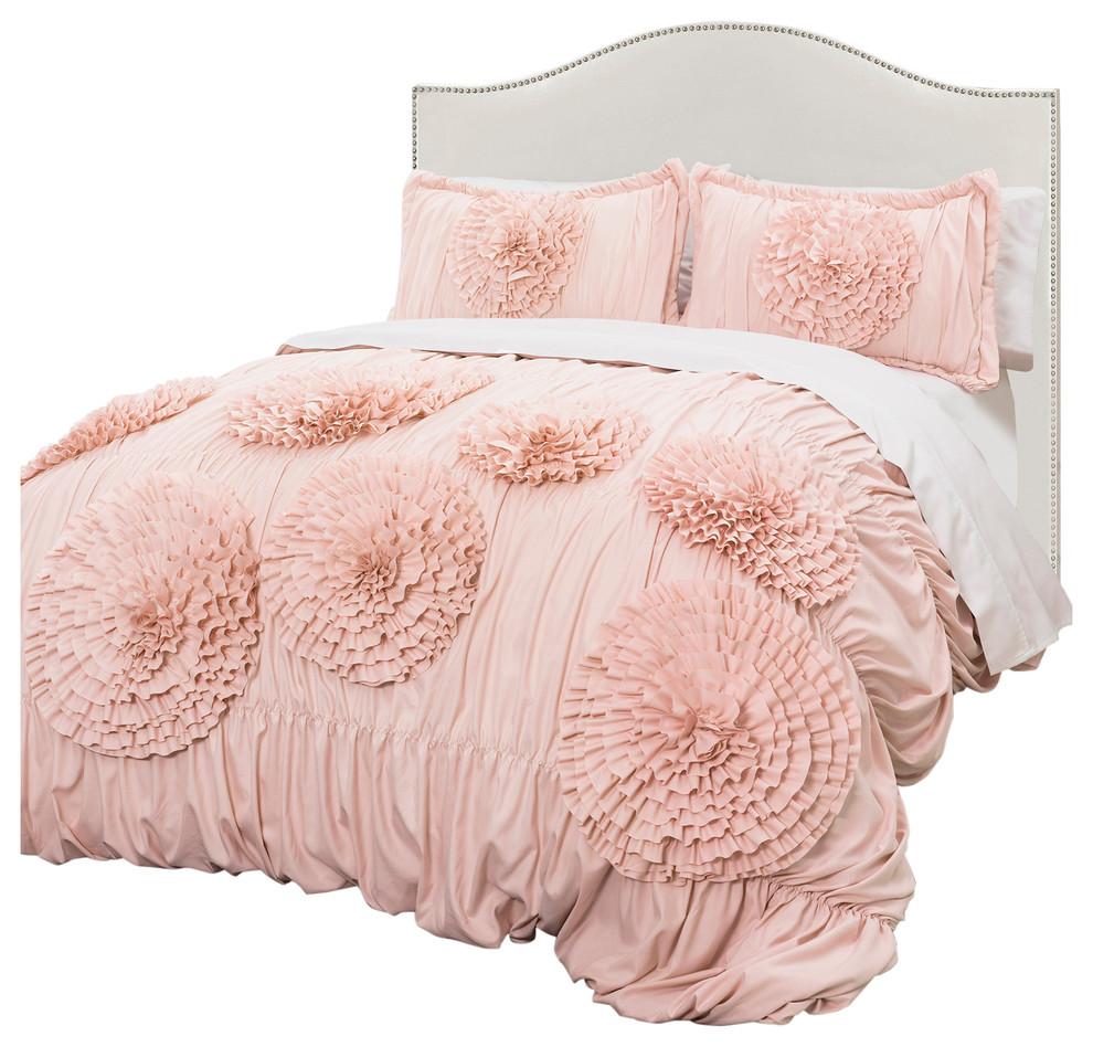Details about   Wellboo Floral Comforter Sets Queen Boho Bedding Sets Pink Comforter Full Girls 