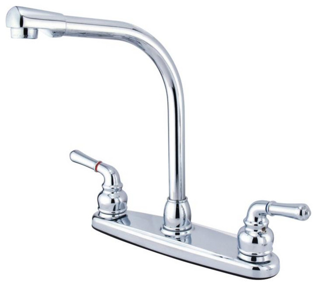 Kingston Brass 10 7/8" 2Handle Deck Mounted Centerset Kitchen Faucet