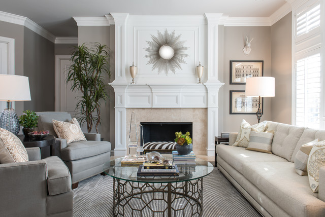Transitional Living Room - Traditional - Living Room - Dallas - by ...