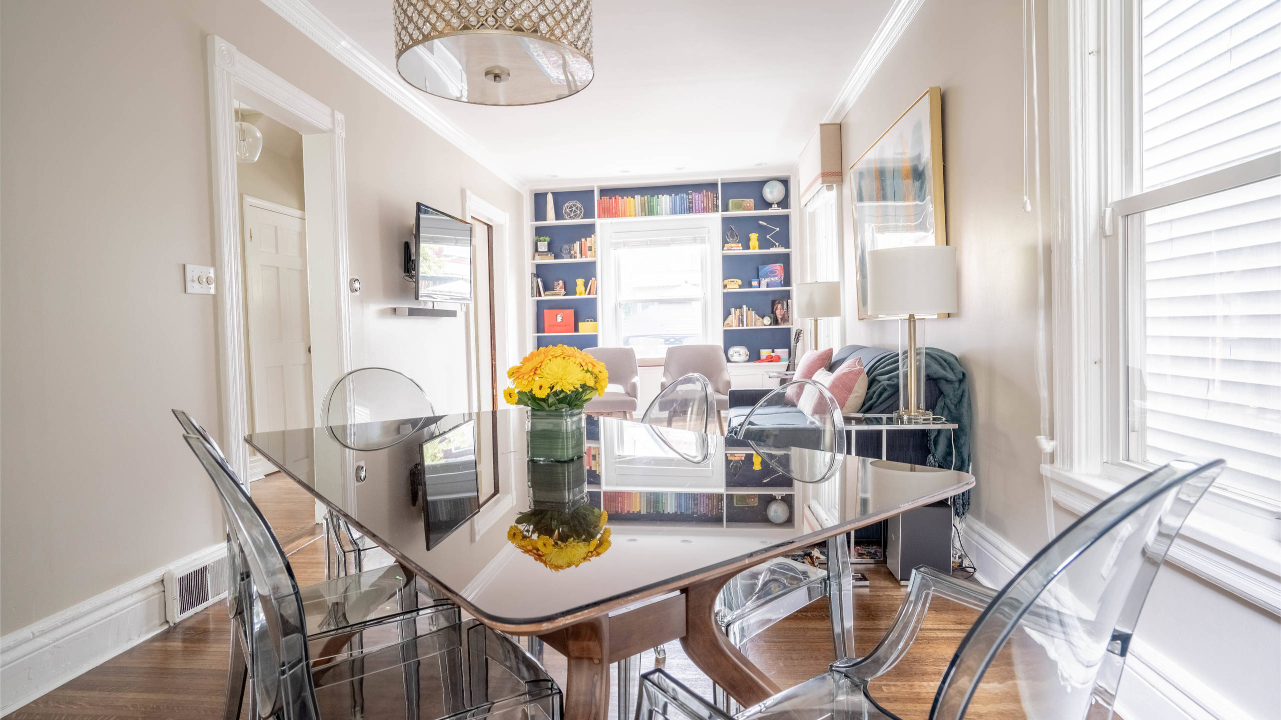 75 Beautiful Light Wood Floor Dining Room With A Corner