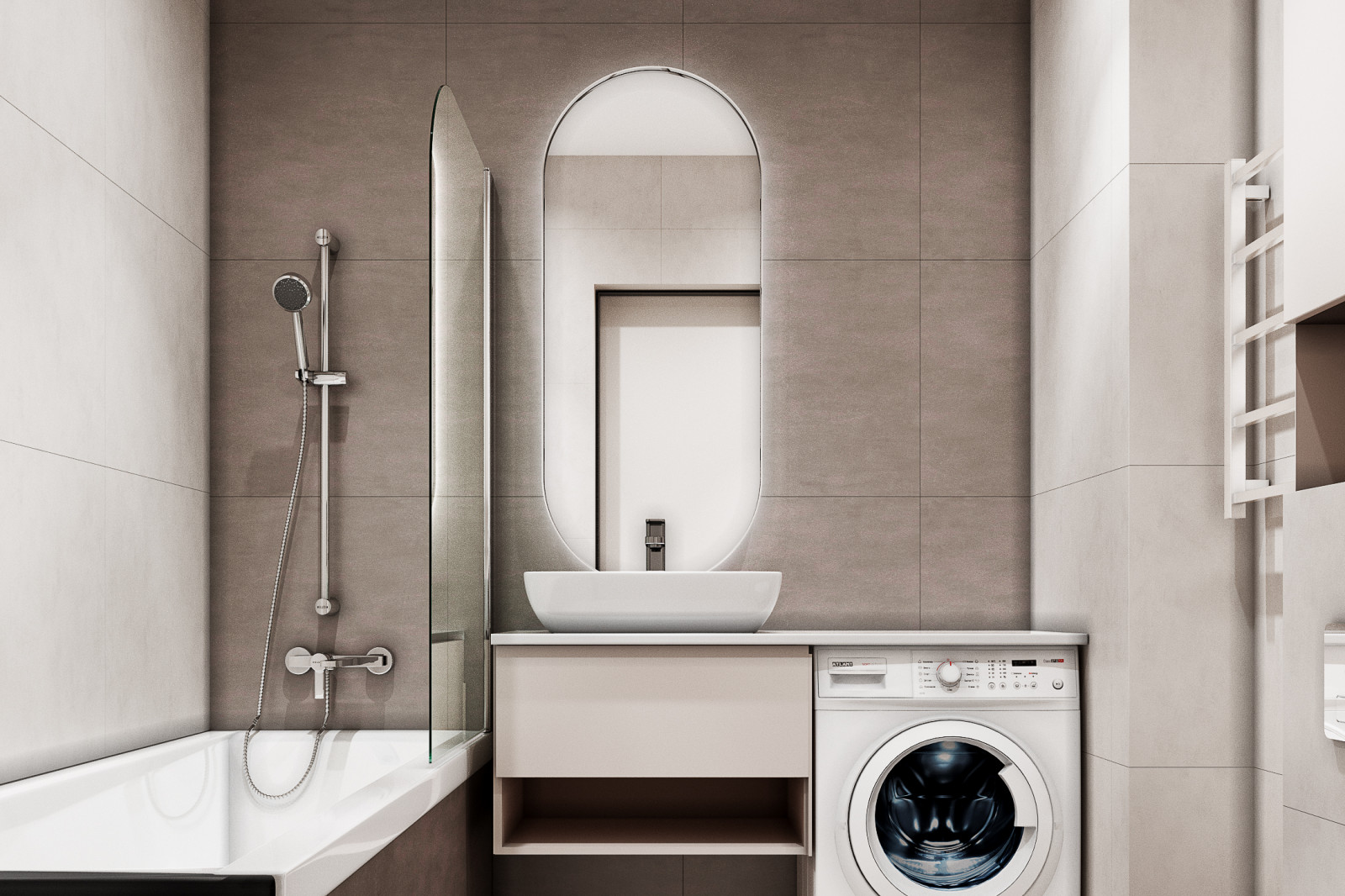 Светлый дизайн квартиры студии