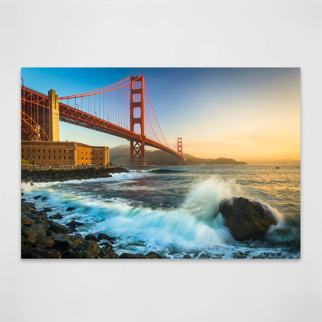 Golden Gate Bridge San Francisco Art Print Beach Style Metal Wall
