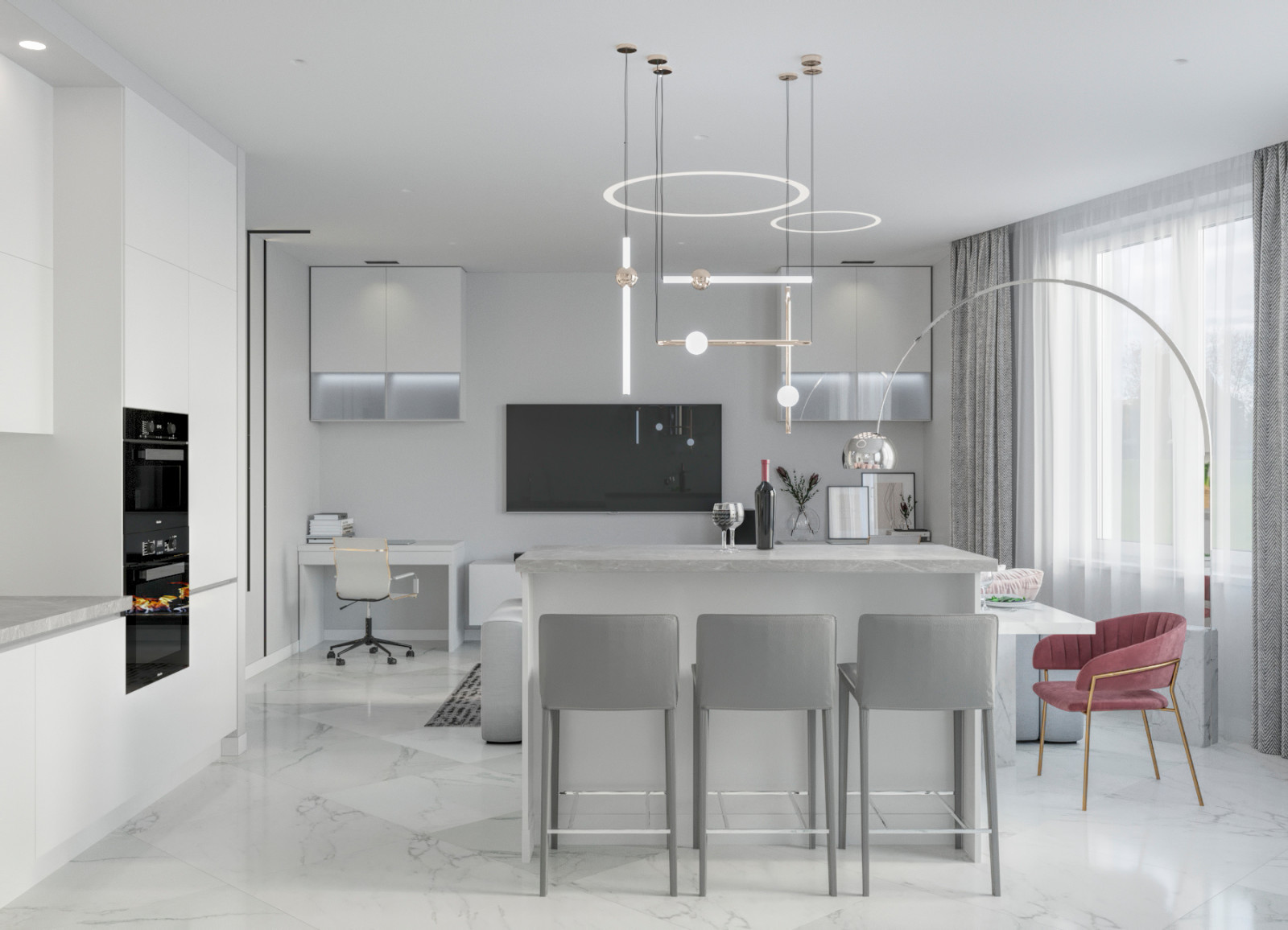 Квартира в нейтральных тонах в ЖК Царская площадь