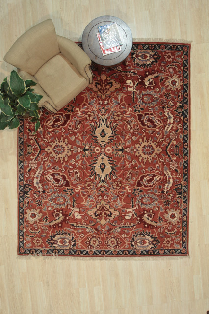 EORC Rust Hand Knotted Wool Sultanabad Rug 10' x 14'