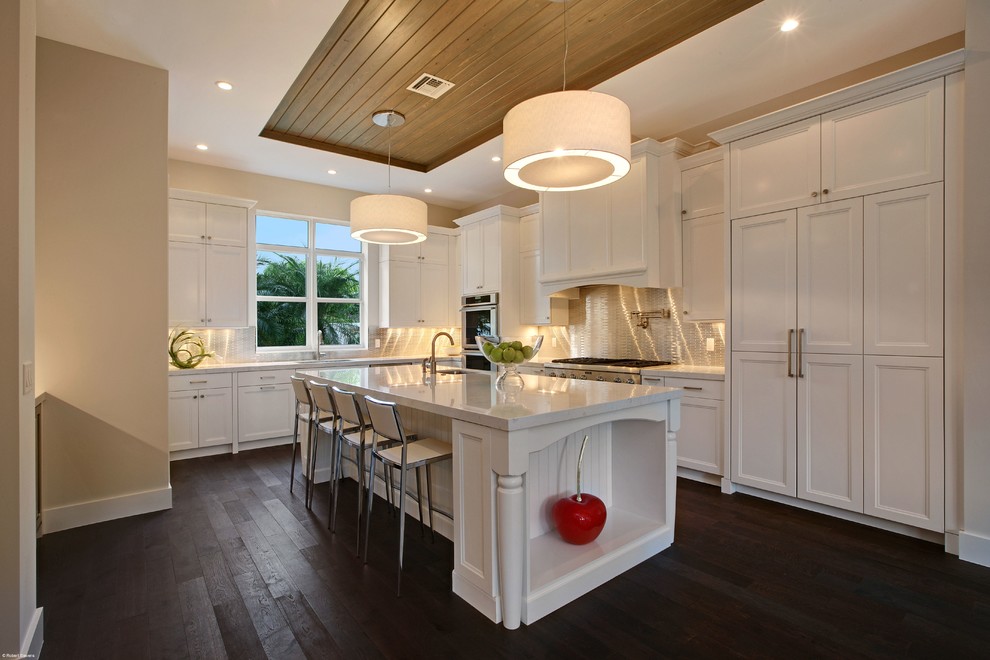 Inspiration for a transitional kitchen remodel in Miami