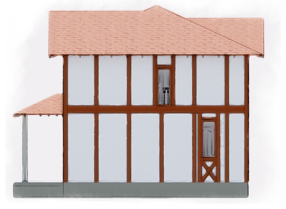 Каркасный дом в фахверковом стиле