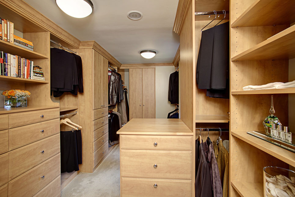 This is an example of a contemporary storage and wardrobe in Seattle.