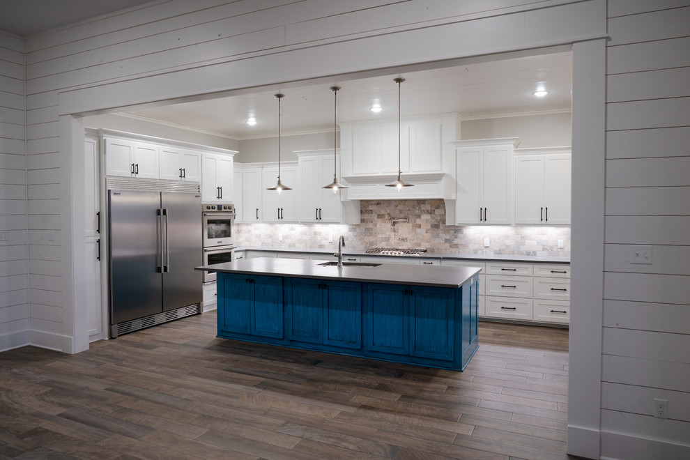Barndominium Farmhouse Kitchen Dallas by Jayson Chandler Homes