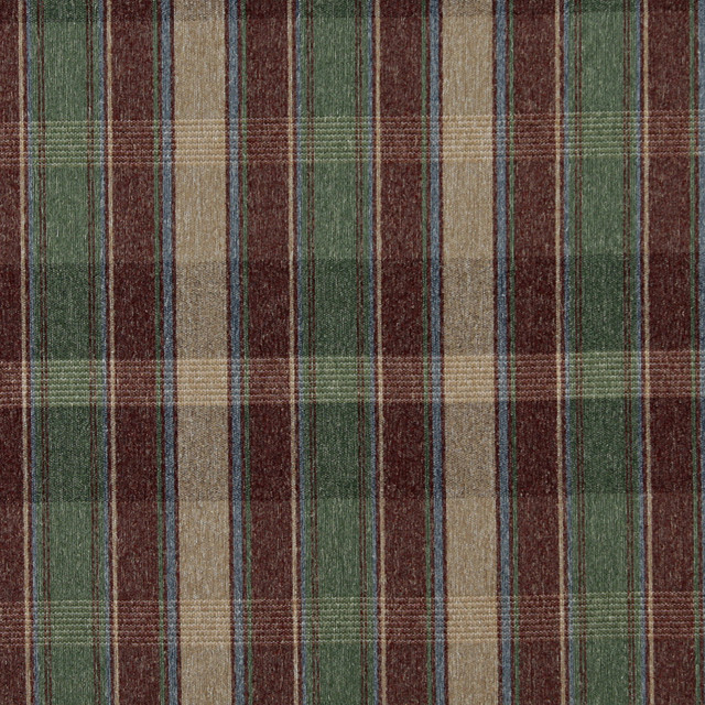  Burgundy Blue Green Beige Plaid Country Tweed Upholstery Fabric By
