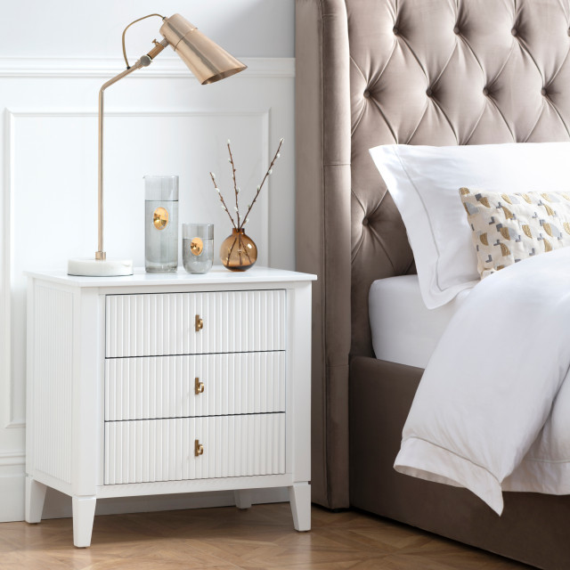 Heidi White Bedside Table modern-bedroom