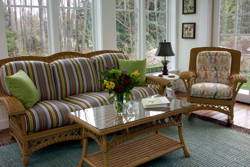 Photo of a beach style sunroom in Other.