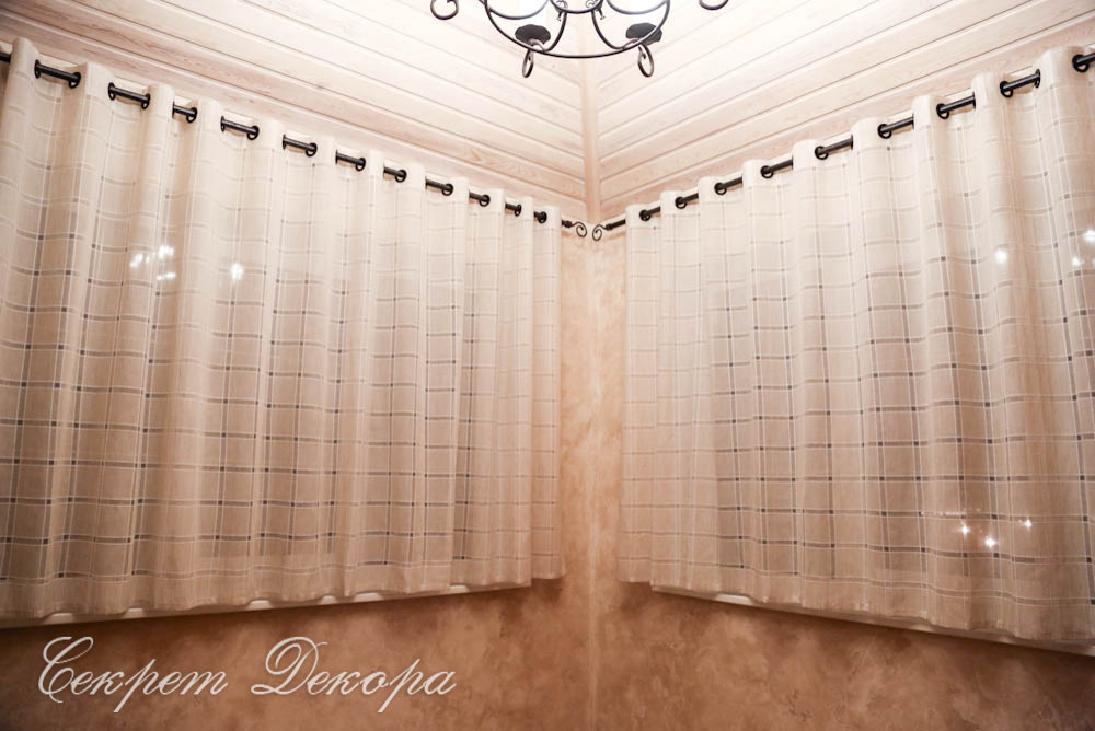 Дизайн штор в загородном доме
