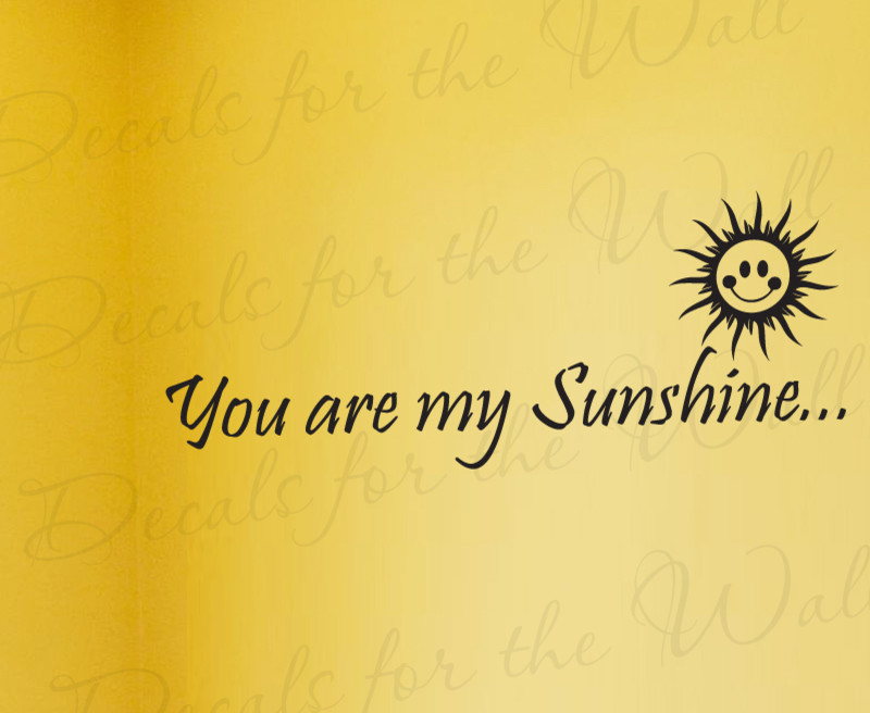Wall Decal Sticker Quote Vinyl Art Letter You Are My Sunshine Baby's Nursery K40