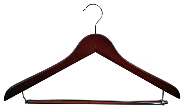 Proman Products Suit Hangers With Lock Bar Light Walnut Set Of 50 Proman Products Suit Hangers With Lock Bar Light Walnut Set Of 50