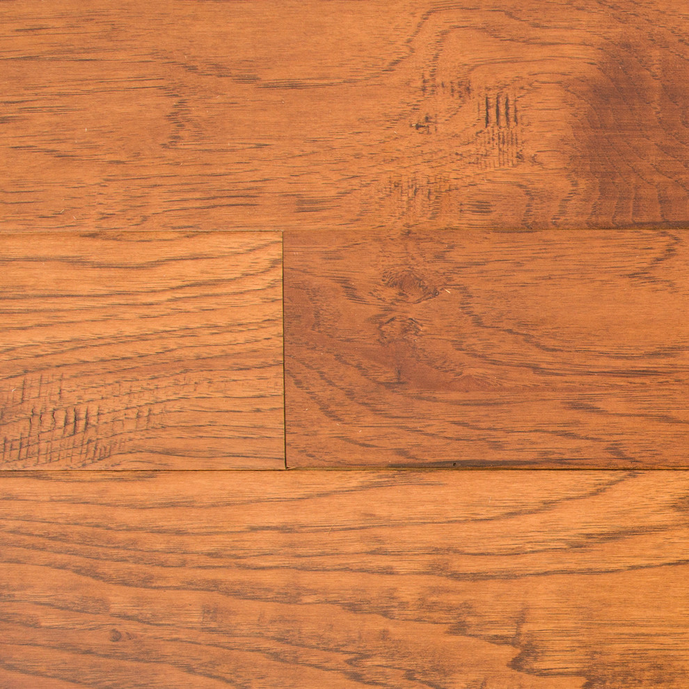 Ugen Floors 3/8" Engineered Hardwood Handscraped Hickory Collection, Set of 10