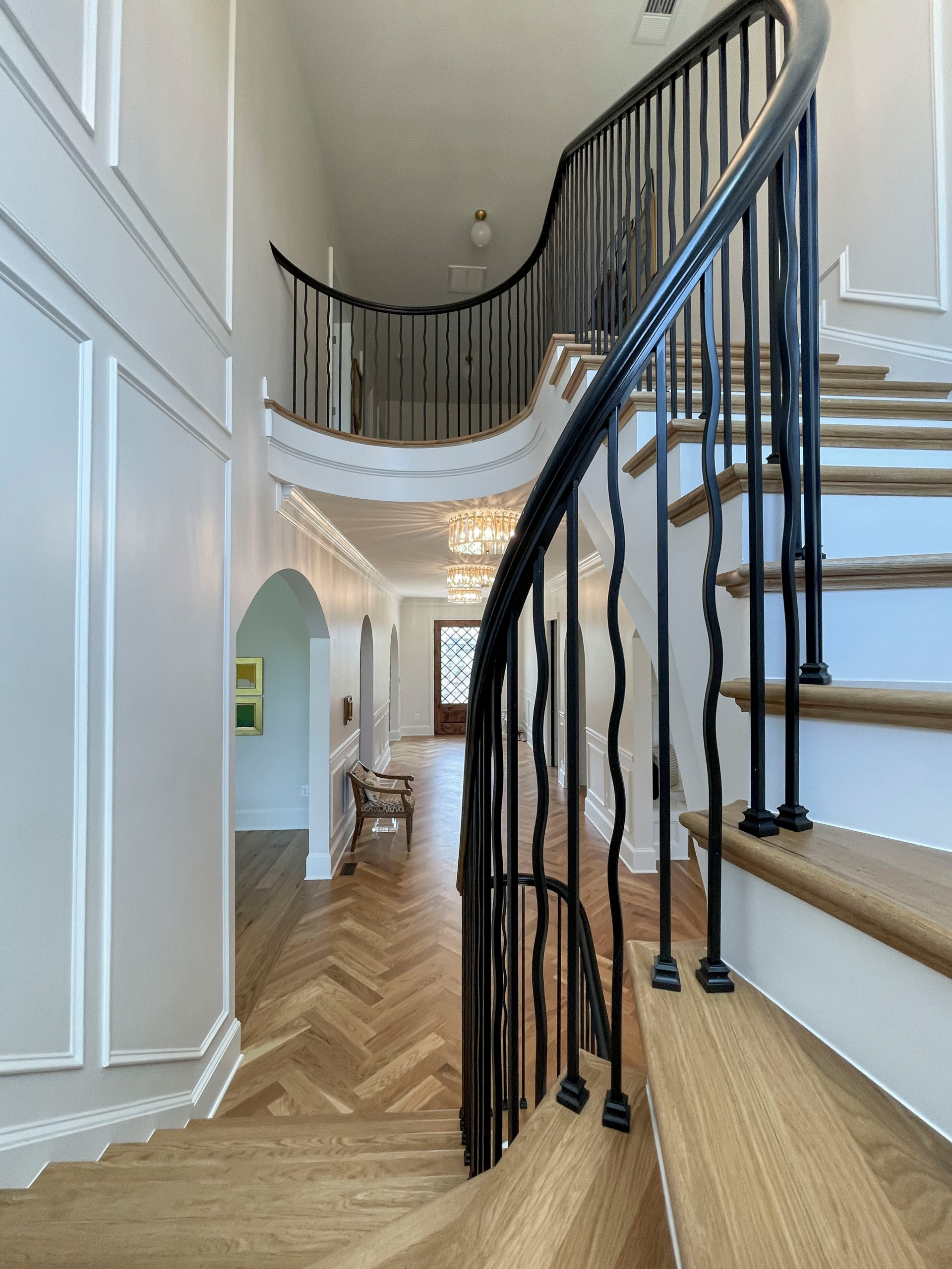 106_Modern Balustrade System Meets Traditional Winding Stairs, Aldie VA  20105
