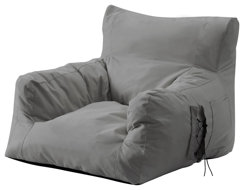 Comfy Bean Bag Chair Lounger Nylon Indoor Outdoor Self Expanding