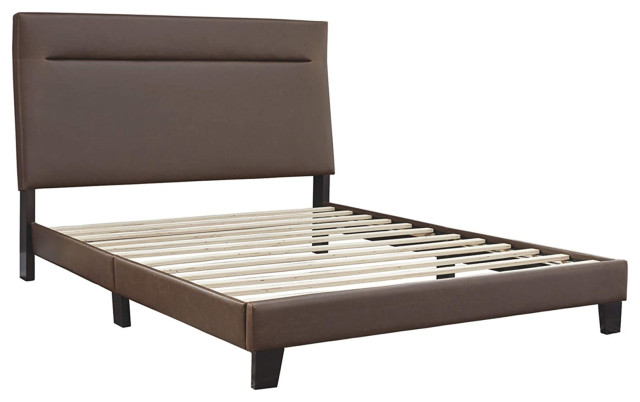 Modern Queen Size Bed Frame With, Queen Size Bed Frame With Leather Headboard