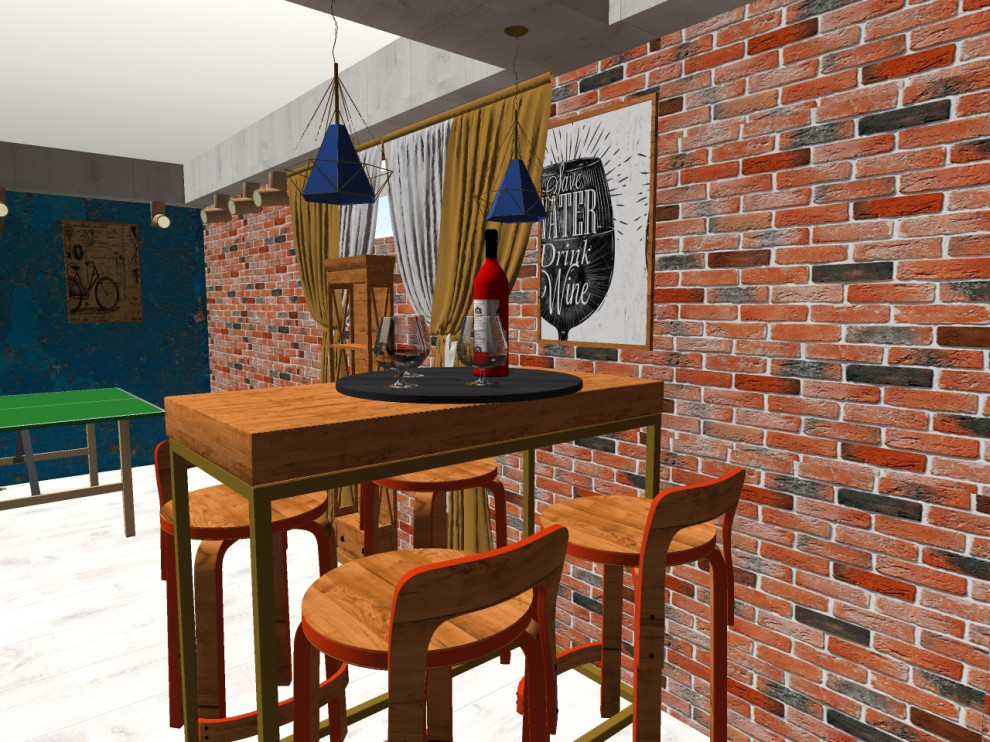 Отдыха в частном доме на цокольном этаже.