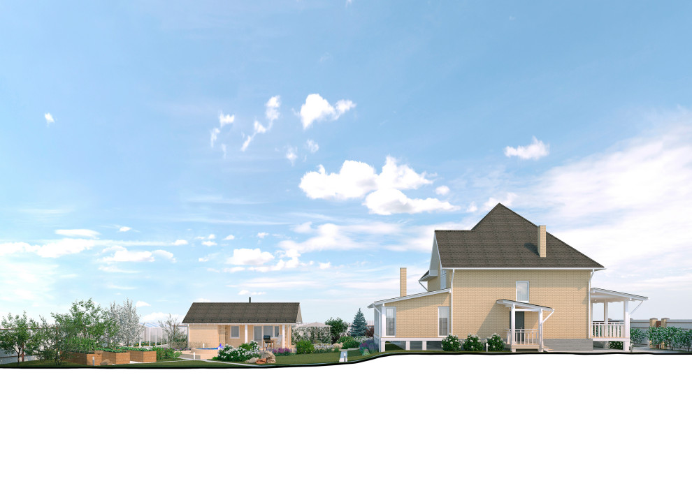 Ландшафтный дизайн участка частного жилого дома в мкрн. Солнечный, Красноярск