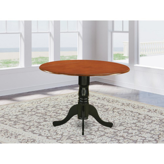 Dublin Round Table With Two 9" Drop Leaves Contemporary Dining
