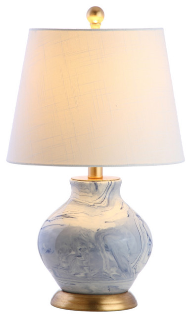Holly 20 5 Marbleized Ceramic Table, Painted Marble And Gold Table Lamp