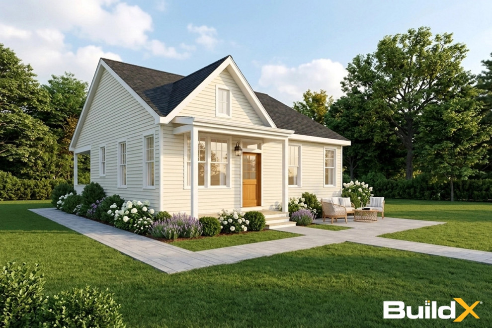 Inspiration for a beige exterior home remodel in Boston
