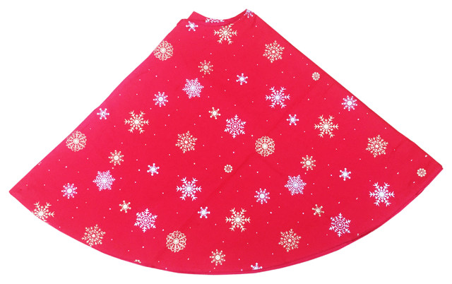 holiday snowflake cotton christmas tree skirt holiday snowflake cotton christmas tree skirt