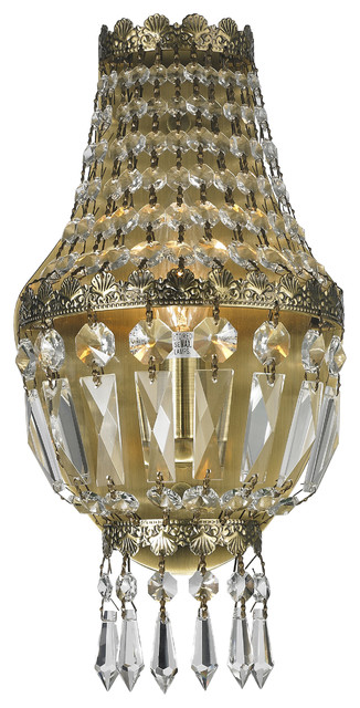 Metropolitan 1 Light Antique Bronze Finish Crystal Wall Sconce Ada Metropolitan 1 Light Antique Bronze Finish Crystal Wall Sconce Ada Small