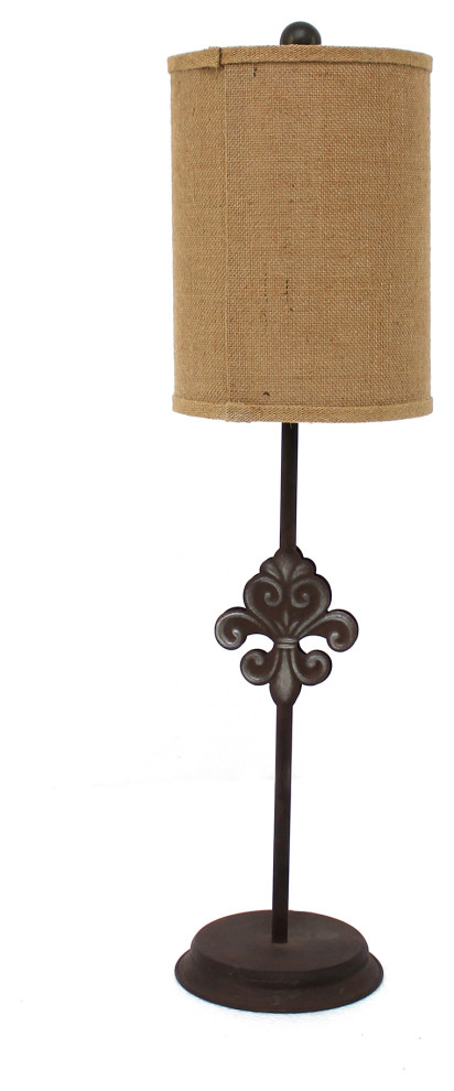 Traditional Fleur-De-Lis Bronze Table Lamp