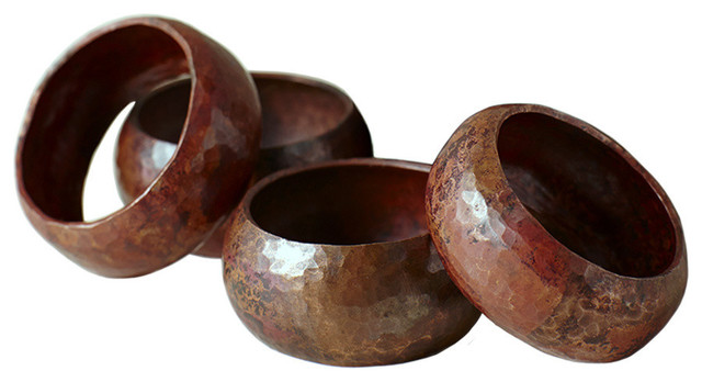 Copper Napkin Rings, Set of 4