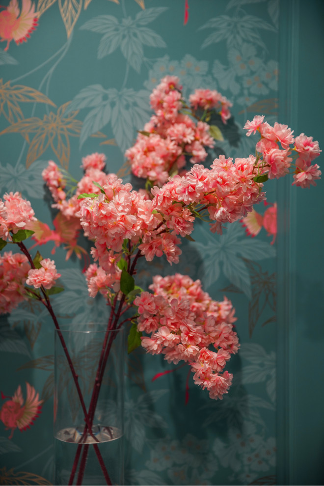 Punchy Powder Room - Transitional - San Francisco - by Caroline Myers ...