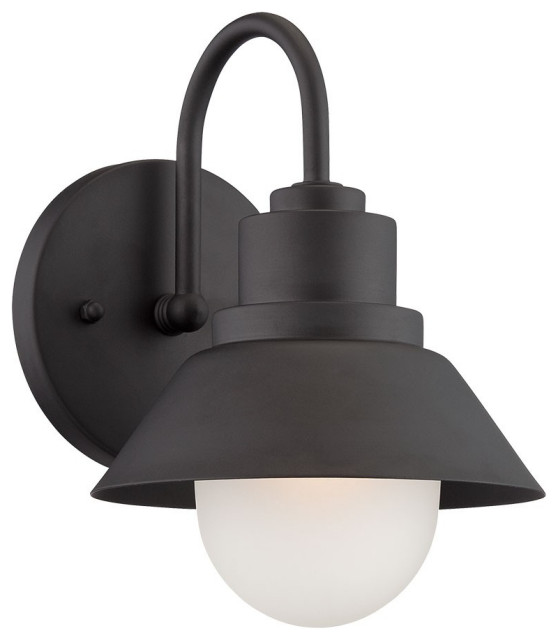 Matte Black Lamp Shade Wall Light Transitional Outdoor Wall Lights And Sconces by