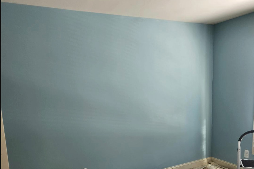 Blue room paint job