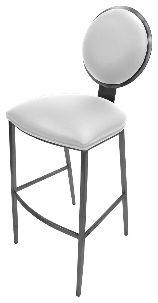 535 Stainless Steel Bar Stool 26" 30" Extra Tall  35", White, 35"