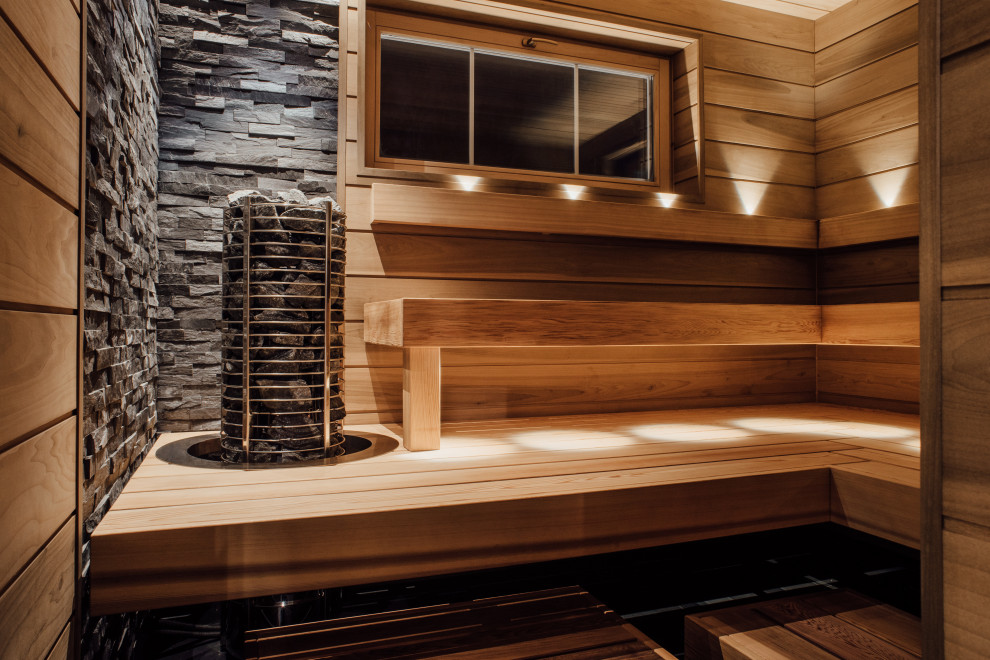 Подсветка полков в бане.