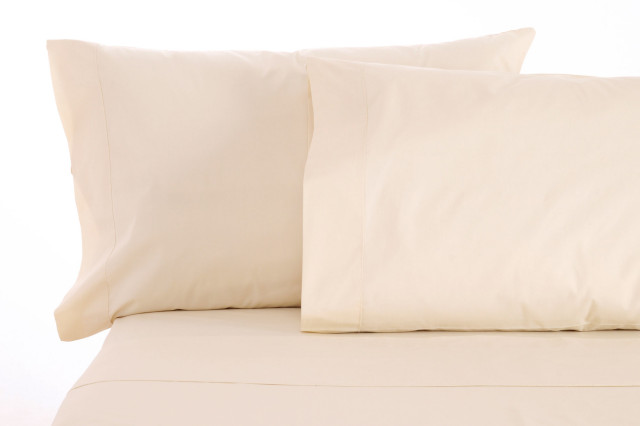 Sleep and Beyond 100% Organic Cotton Pillow Case Pair, King 20x40", IVory