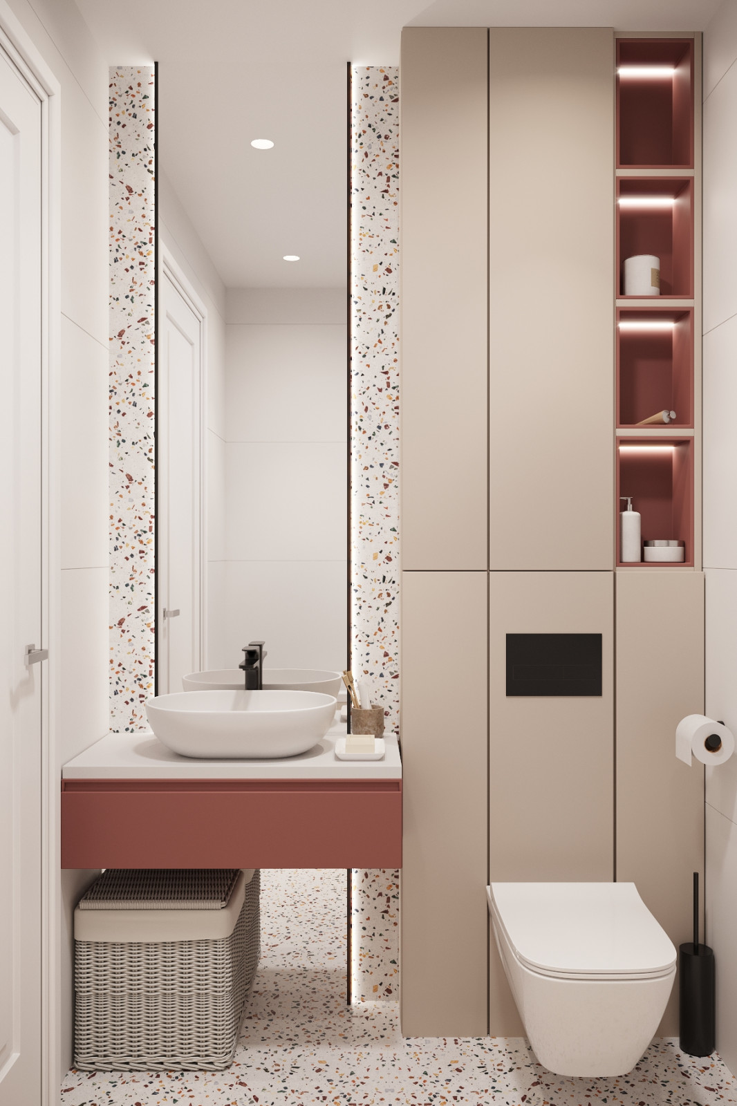 Современный таунхаус в теплой бежевой гамме