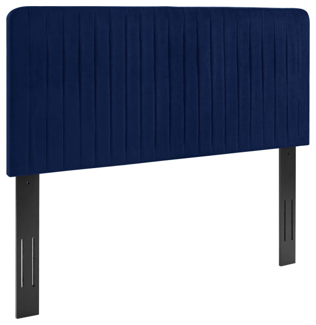 Milenna Channel Tufted Performance Velvet Twin Headboard - Contemporary ...