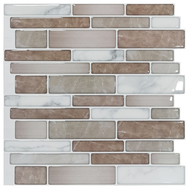 Peel and Stick Self Adhesive Backsplash,Stick On Tile Backsplash for Kitchen /& Bathroom 11.8x 11.8,10 Sheets