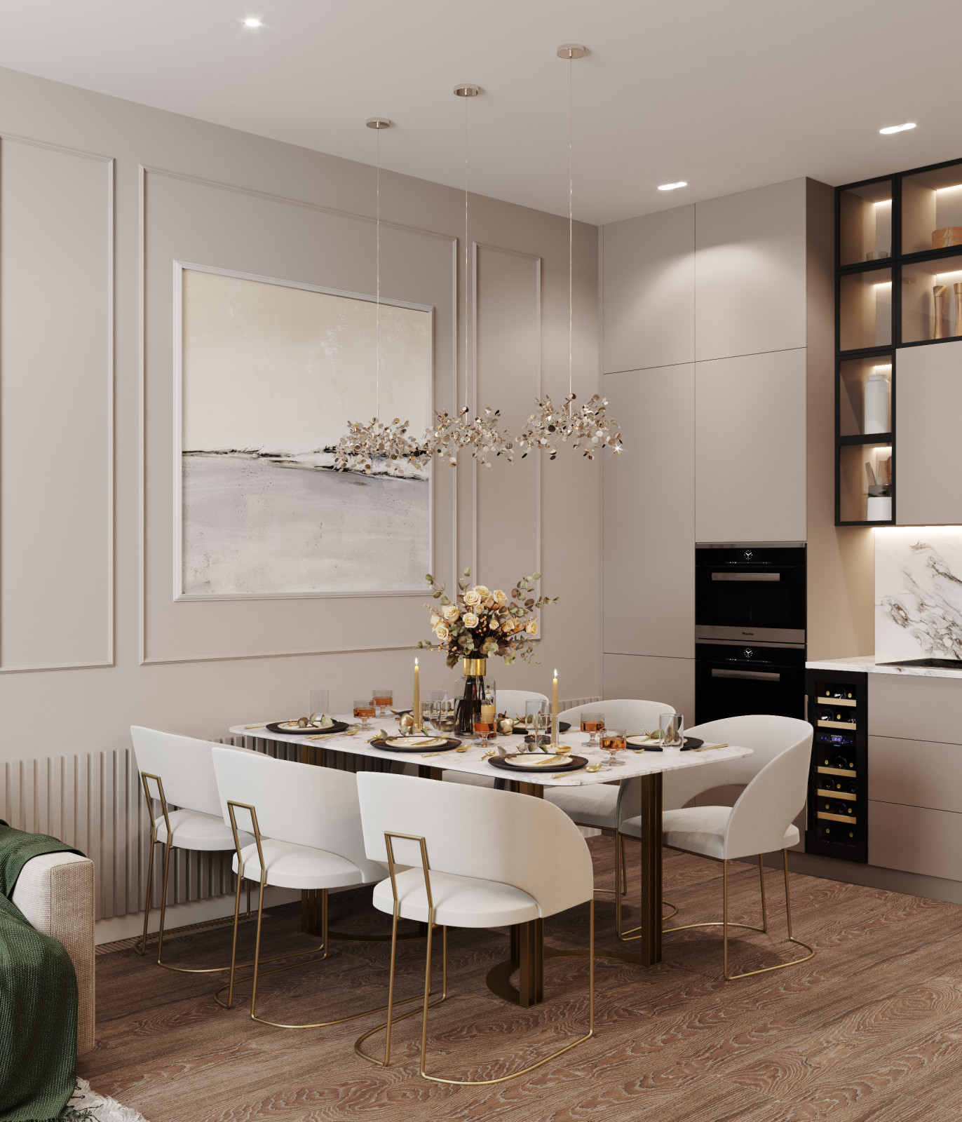 Квартира 73 кв. м. в современном стиле Новочерёмушкинская 17