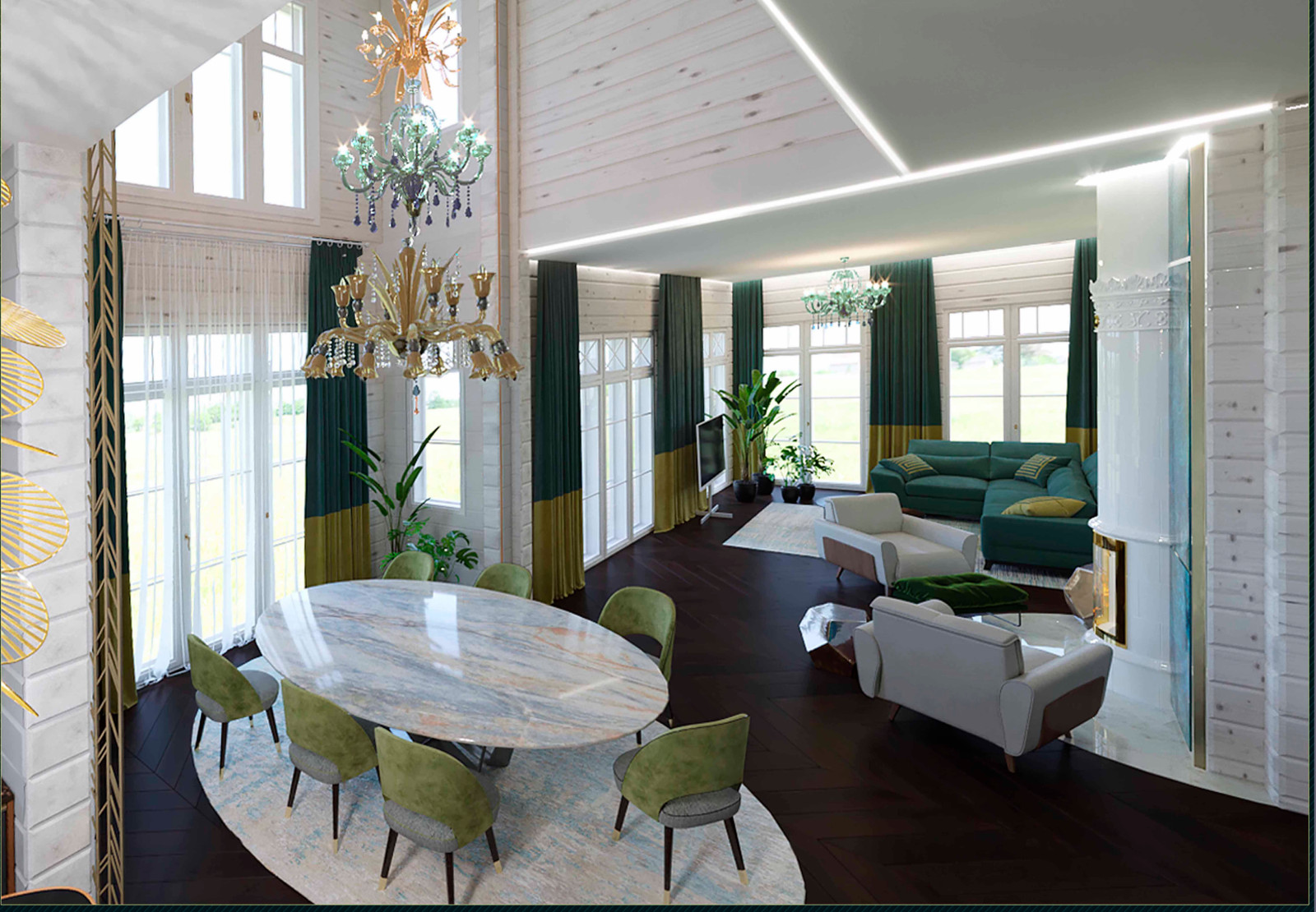 Проект загородного дома в  КРАСНОВИДОВО (ПОДМОСКОВЬЕ)