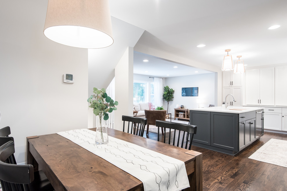 Example of a transitional kitchen design in Chicago